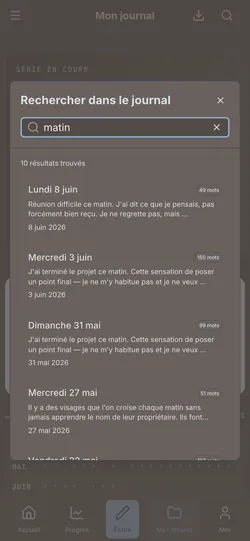 Recherche plein texte dans tout votre journal