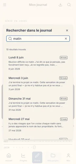 Recherche plein texte dans tout votre journal